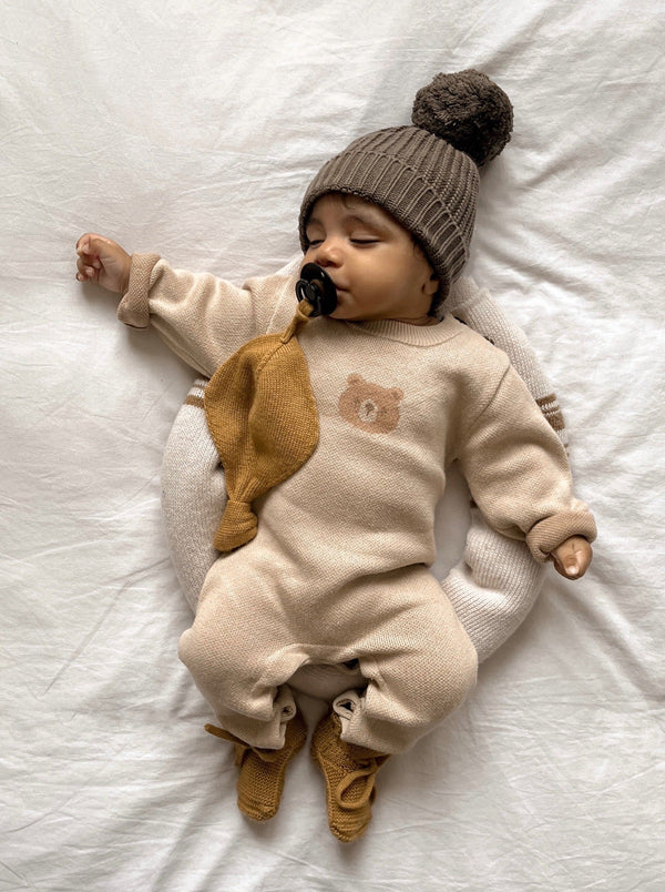 luna-luca-bear-jacquard-jumpsuit Luna and Luca Newborn Baby Clothes